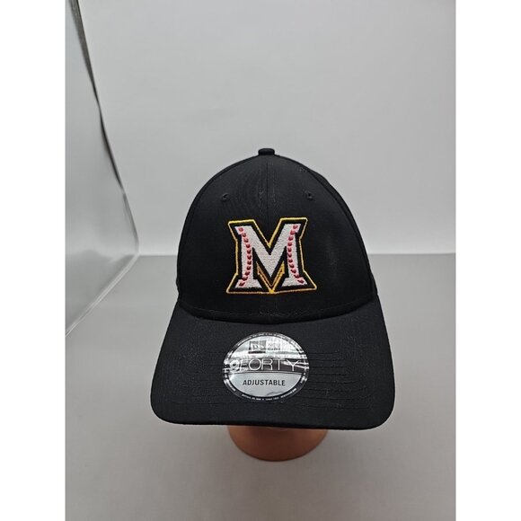 New Era 9 Forty Black Adjustable Baseball Cap Monogram M - Picture 1 of 6